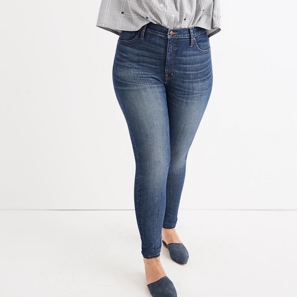 Madewell 10” High Rise Skinny Jeans Adjustable Waist - Picture 1 of 16